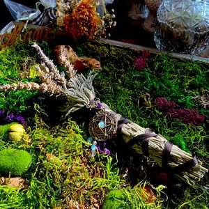 Lavender Wand With Blessed Pentacle Charm